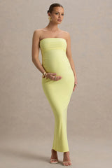 Juniper | Lemon Strapless Maternity Maxi Dress