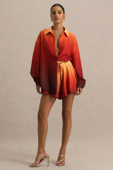 Gold Coast | Ombre Satin Shorts with Draw-String Detail