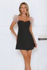 Retro Muse Mini Dress Black