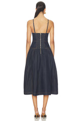 Denim Sleeveless Midi Dress
