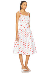 Red Dot Midi Dress