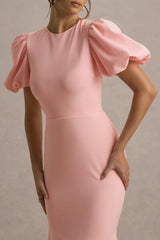 Love Letters | Pink Puff-Sleeve Maxi Dress