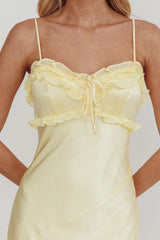 Caryn Frill Trim Maxi Dress Butter