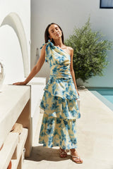 Joy Journey One Shoulder Maxi Dress Yellow