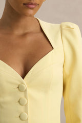 Olympia | Lemon Sweetheart-Neck Tailored Top