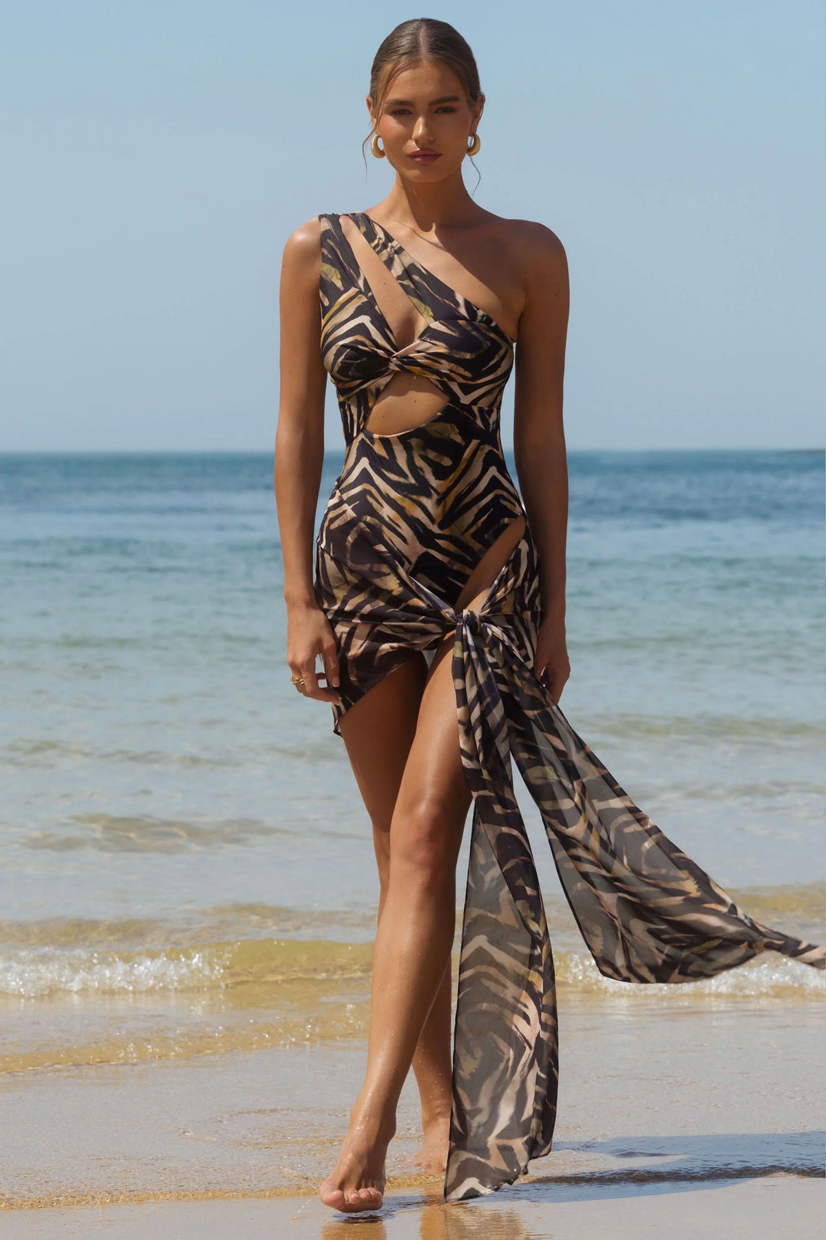 Majel | Zebra Print Chiffon Sarong