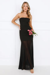 Event Extraordinaire Strapless Maxi Dress Black