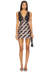 Countryside Printed Mini Dress In Black Combo