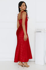 Sophisticated City Maxi Dress Red