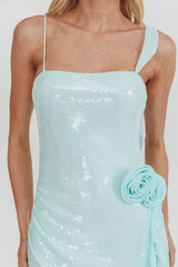 She Glows Cami Strap Sequin Maxi Dress Mint