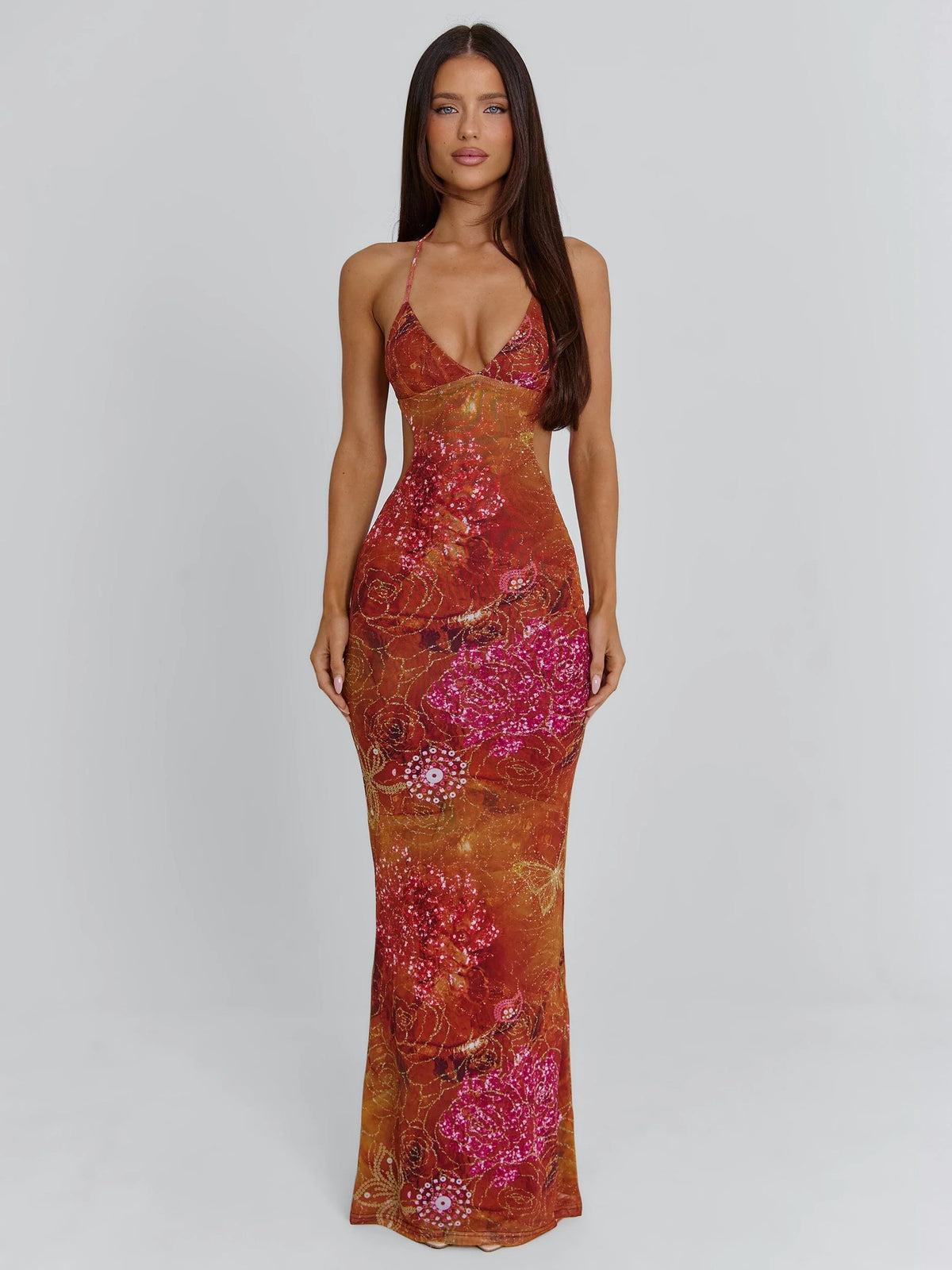 Esmeralda Maxi Dress Golden Crystal