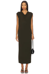 Draped Cowl Neck Dress