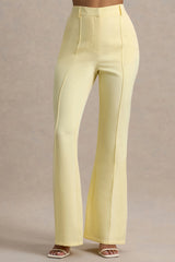 Jada | Lemon Tailored Flared-Leg Trousers