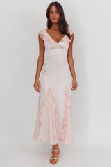 Zerai Ruffle Trimmed Maxi Dress Pink