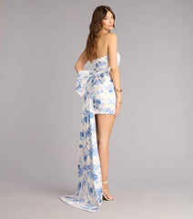 Silvia Floral Bow Mini Dress