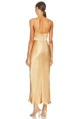 Oliviera Twist Front Midi Dress