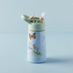 Butterfly Meadow Blue Stainless Kids Water Bottle