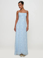 South Of France Maxi Dress Blue Petite