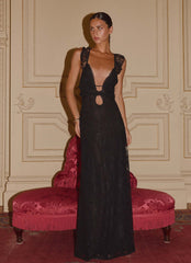 Giulia Lace Maxi Dress - Black